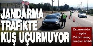 Erzurum'da Jandarma 24 Bin 680 Araçı denetledi