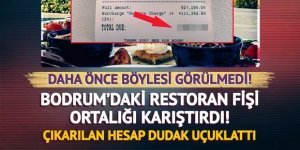 Bodrum'daki restoran fişi ortalığı karıştırdı!