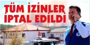 Büyükşehir’de Yangınlara Karşı Tüm İzinler İptal