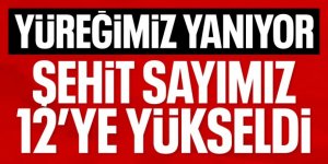 Şehit sayısı 12'ye yükseldi