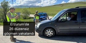 Erzurum'da düzensiz göçmen operasyonu