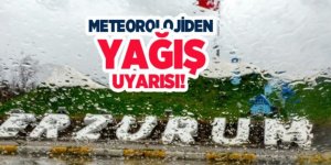 Erzurum ve çevre iller için yağış uyarısı