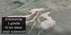 Erzurum'da 3 göletle 16 bin dekar arazi sulanacak