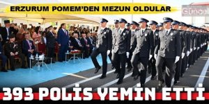Erzurum'da 393 polis adayı için mezuniyet töreni düzenlendi