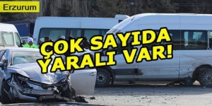 Erzurum'da Trafik kazasında yaralanan 5 kişi itfaiye tarafından kurtarıldı