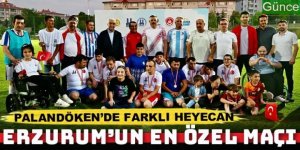 Erzurum protokolünden Palandöken eteklerinde çok özel maç