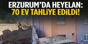 İspir'de heyelan: 70 ev boşaltıldı
