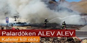 Palandöken Kayak Merkezi alev alev: Tarihi eserlerin olduğu kafede çıktı...