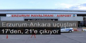 Erzurum-Ankara uçuşlarında sefer sayısı artıyor