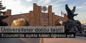 Erzurum'da açıkta kalan öğrenci yok