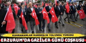Gaziler Erzurum'da 'Kardeşlik Yolunda' yürüdü