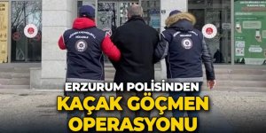 Erzurum'da kaçak göçmen operasyonu