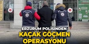Erzurum'da düzensiz göçmen operasyonu: 3 tutuklama