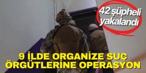 9 ilde organize suç örgütü üyelerine "şafak" operasyonu: 42 gözaltı