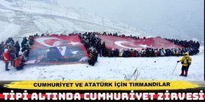 Cumhuriyet için Palandöken'e çıkan öğrenciler tipiye tutuldu