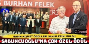 Burhan Felek Basın Hizmet Ödülleri sahiplerini buldu