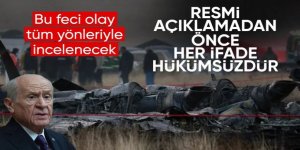 Bahçeli'den şehitlerimiz için başsağlığı mesajı: Feci olay bütün yönleriyle incelenecek