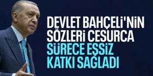 Erdoğan'dan Bahçeli'nin İmralı sözlerine: Eşsiz katkılar sağladı
