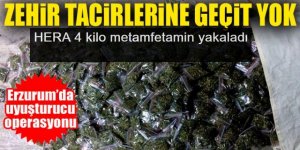 Erzurum'da HERA 4 kilo metamfetamin yakaladı