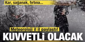 Kar, sağanak yağış ve fırtına!