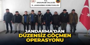 Erzurum'da Jandarma’dan düzensiz göçmen operasyonu