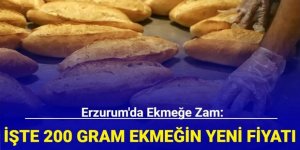 Erzurum'da Ekmeğe zam geldi