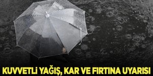 Meteorolojiden kuvvetli yağış, kar ve fırtına uyarısı