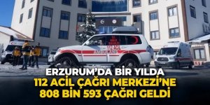 Erzurum 112 Acil Çağrı Merkezi geçen yıl 800 bini aşkın çağrı aldı