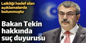 Yusuf Tekin hakkında suç duyurusu