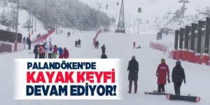 Palandöken'de Mart ayında da kayak keyfi sürüyor