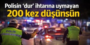 Erzurum'da polisten kaçan sürücüye 200 bin TL ceza