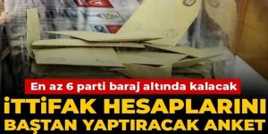 İttifak hesaplarını baştan yaptıracak anket: En az 6 parti baraj altında kalacak