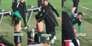 Esenler Erokspor'un Erzurumspor maçında yaşadığı krizin görüntüleri ortaya çıktı