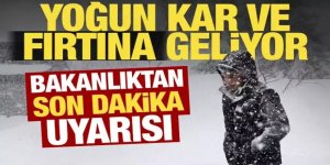 Fırtına ve kar kuvvetli vuracak