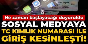 Sosyal medyaya TC kimlik numarası ile giriş kesinleşti!