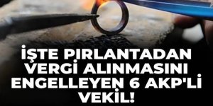 İşte pırlantadan vergi alınmasını engelleyen 6 AKP'li vekil!