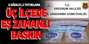 Erzurum'da Üç ilçede uyuşturucu operasyonu: 2 tutuklama