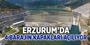 Erzurum'da 4 barajın kapakları açılıyor