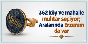 362 köy ve mahalle muhtar seçiyor; Aralarında Erzurum da var