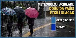 Doğu yağışlı havaya teslim