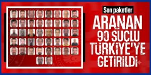 Kırmızı bültenle ve ulusal seviyede aranan 90 suçlu Türkiye'ye getirildi