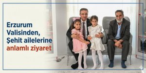 Erzurum Valisinden, Şehit ailelerine anlamlı ziyaret