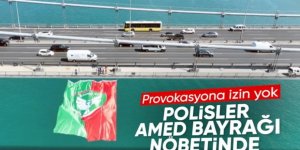 Amedspor bayrağına polis koruması: Gece boyunca nöbet tutuldu