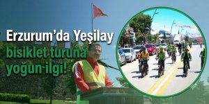 Erzurum'da Yeşilay bisiklet turuna yoğun ilgi!