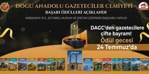 DAGC'den gazetecilere çifte bayram! Ödül gecesi 24 Temmuz'da