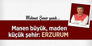 Manen büyük, madden küçük şehir: ERZURUM
