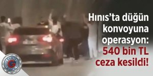 Hınıs'ta düğün konvoyuna operasyon: 540 bin TL ceza kesildi!