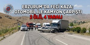 Erzurum'da Feci Kaza: Otomobil ile Kamyon Çarpıştı, 2 Ölü, 4 Yaralı