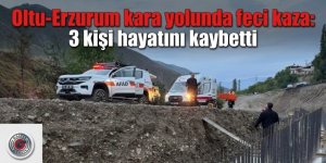 Oltu-Erzurum kara yolunda feci kaza: 3 kişi hayatını kaybetti