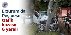 Erzurum'da Peş peşe trafik kazası: 6 yaralı